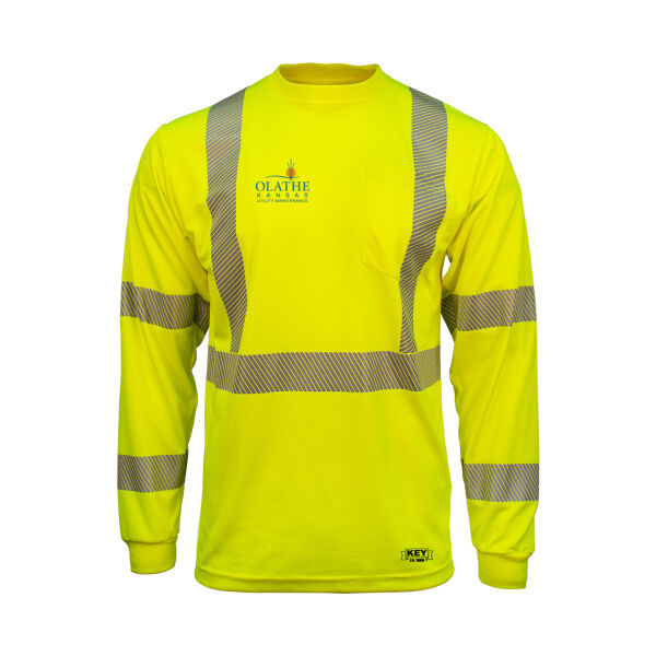 ANSI Class 3 Segmented Tape UltraSoft Long Sleeve Pocket Tee Thumbnail